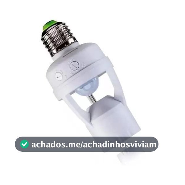 kit 2 Soquete Sensor De Presença Lâmpada Bocal E27 Movimento 360º BIVOLT - lzh - Soquete Inteligente - Magazine Queropromolulu