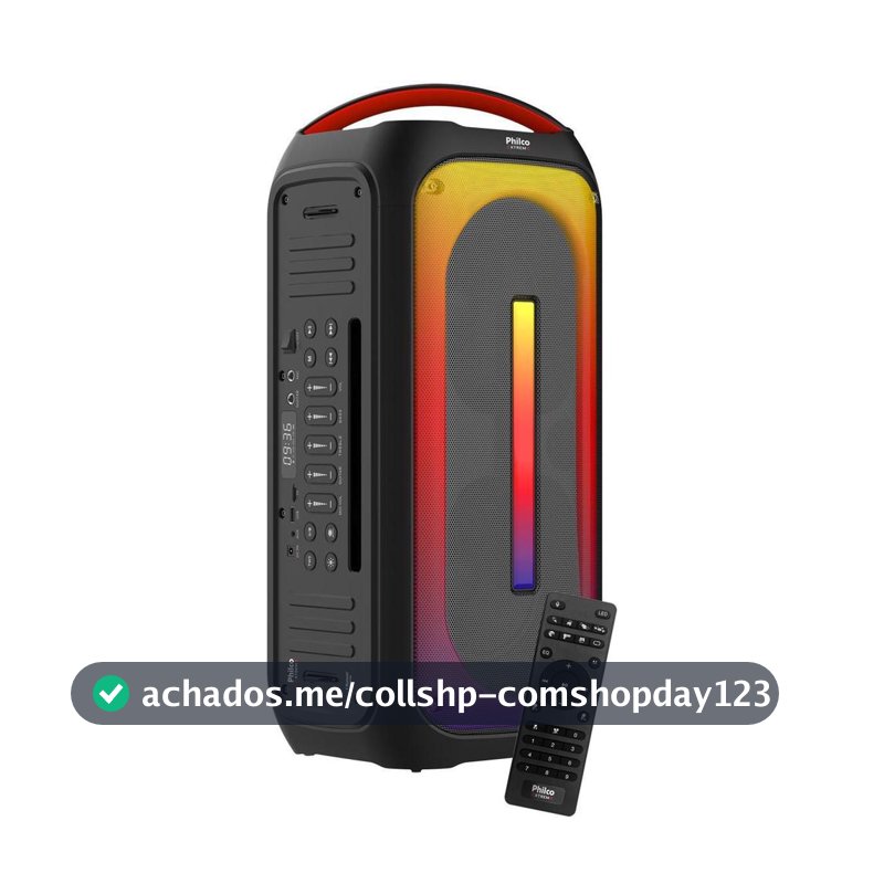 Caixa de Som Philco Extreme Ex Bass 650W PCX6700 Preto Bivolt