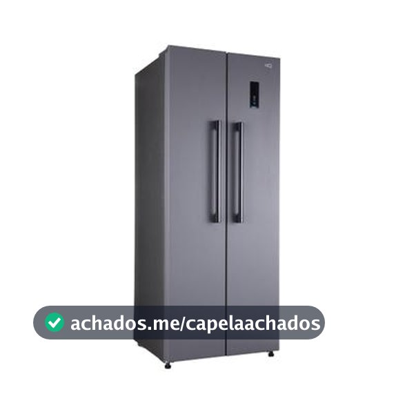 Geladeira Refrigerador HQ Frost Free Side By Side 460 Litros Cinza HQ-460SBSFF - Geladeira / Refrigerador Side by Side - Magazine Dicasdaanamorim