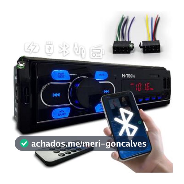 Rádio Mp3 Player Som Carro Automotivo Bluetooth Sd USB 1 Din - H-tech - Som Automotivo - Magazine Aeasy