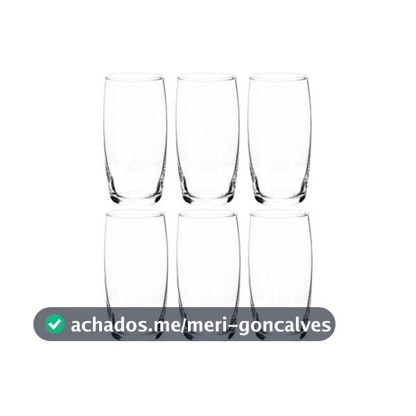 Jogo de Copos de Vidro 300ml 6 Peças Nadir - Oca Long Drink - Copos