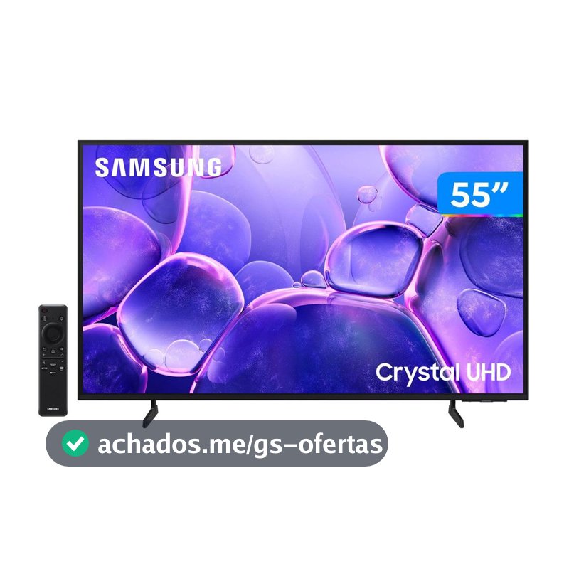 Smart TV 55" Samsung 4K UHD Crystal UHD UN55U8600FGXZD Tizen Bixby 3 HDMI