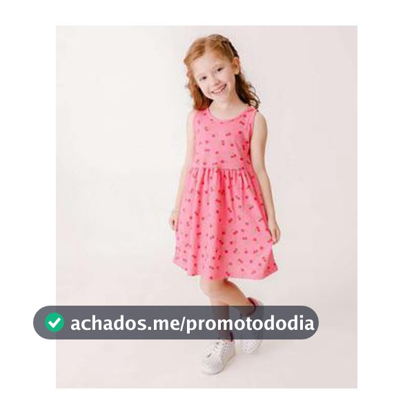 Vestido Infantil Cerejas Sem Manga Tam 4 a 10-24131