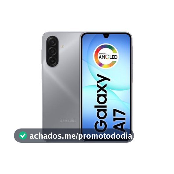 Celular Samsung Galaxy A17 256GB 8GB RAM Cinza 6,7" Câm. Tripla + Selfie 13MP