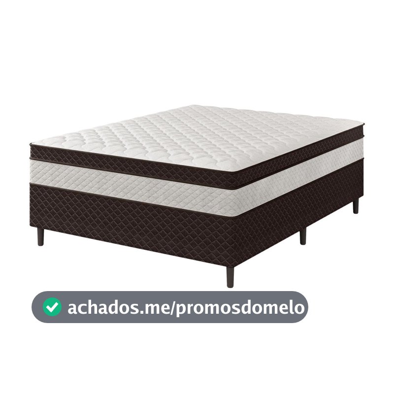 Cama Box Conjugada Casal Umaflex de Mola Ensacada 52x138x188cm Manu - Cama Box Casal - Magazine Axadinhos99