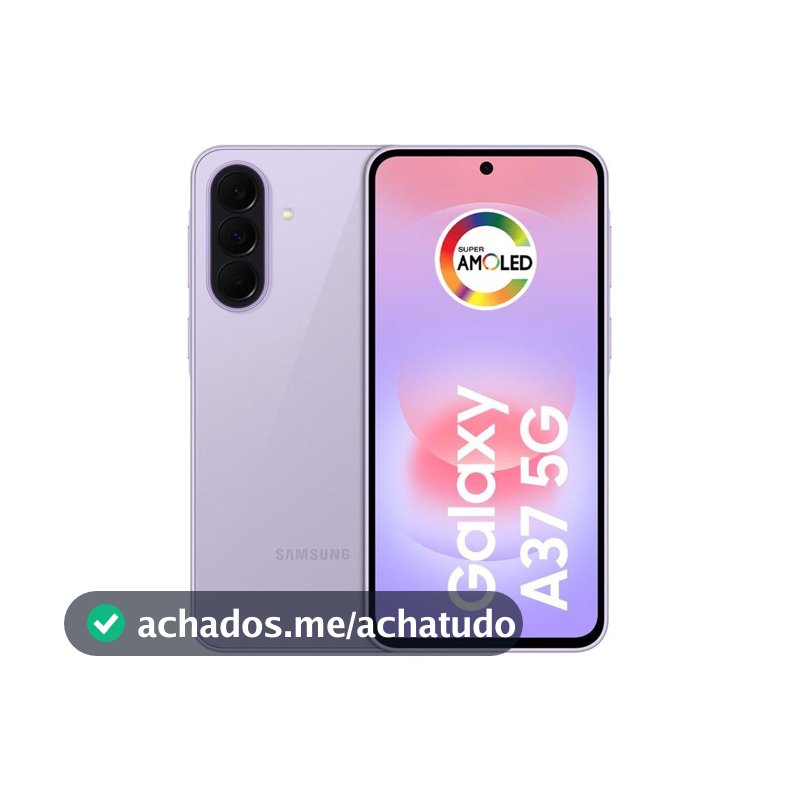 Celular Samsung Galaxy A37 128GB 5G 6GB RAM Lavanda 6,7" Câm Tripla + Selfie 12MP
