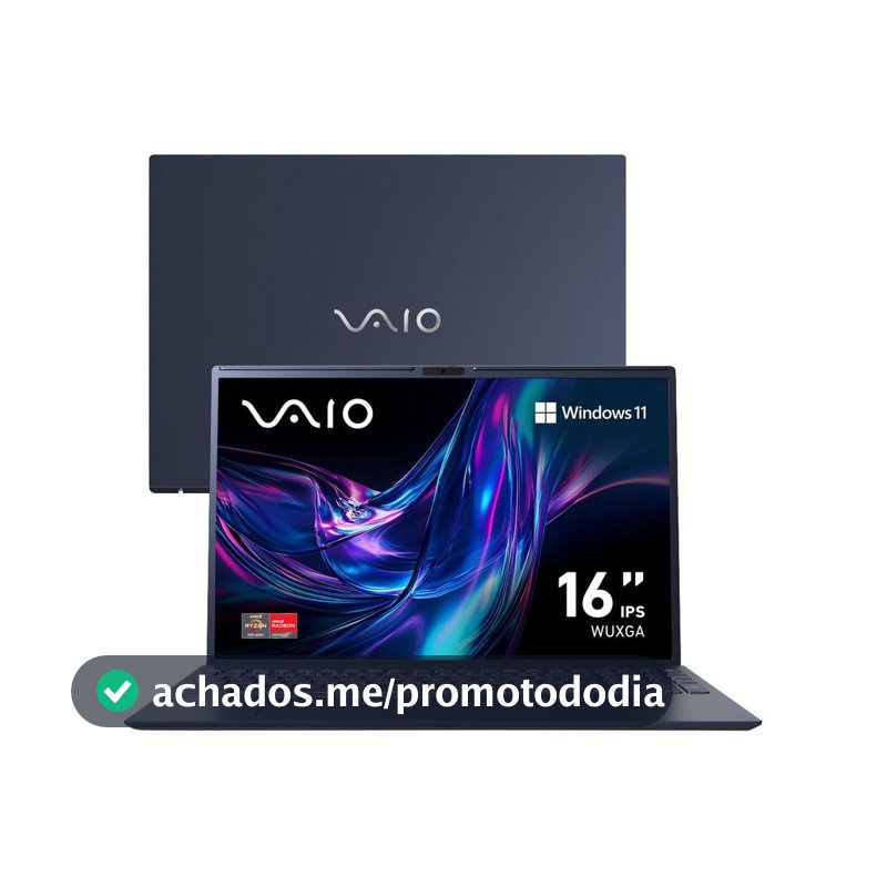 Notebook Vaio FE16 VJFE69F11X-B0721H AMD Ryzen 5 5625U 16GB 512GB SSD 16" WUXGA Windows 11 AMD Radeon Graphics 3344643