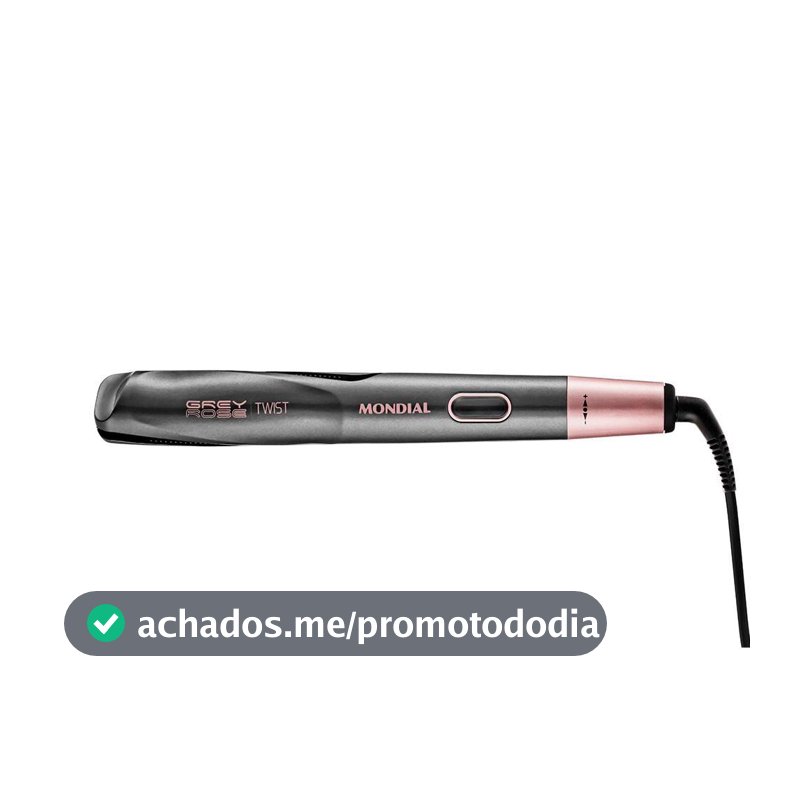 Prancha Alisadora Mondial Bivolt Grey Rose Twist P-29 230