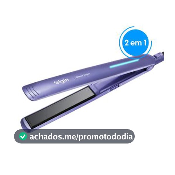 Prancha Alisadora Chapinha Elgin Glossy Color Bivolt 230C Tourmaline Íon -