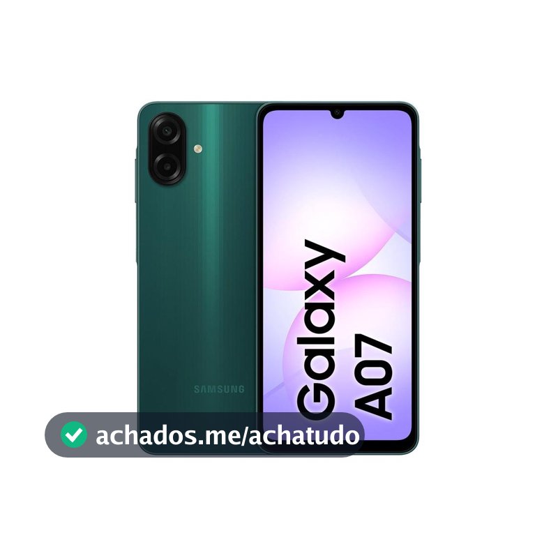 Celular Samsung Galaxy A07 256GB Verde 8GB RAM Tela 6,7" Câm. Dupla + Selfie 8MP
