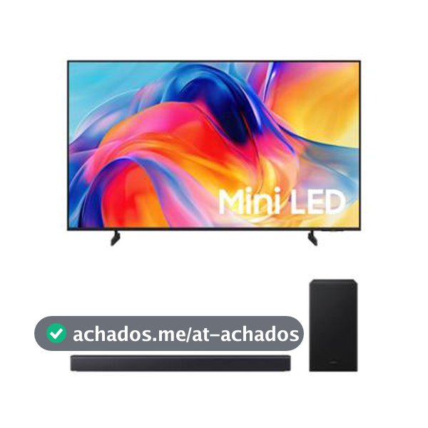 Samsung Smart TV 65" MiniLED 4K M75H + Soundbar Samsung B-Series HW-B450F - Smart Tv - Magazine Papotech