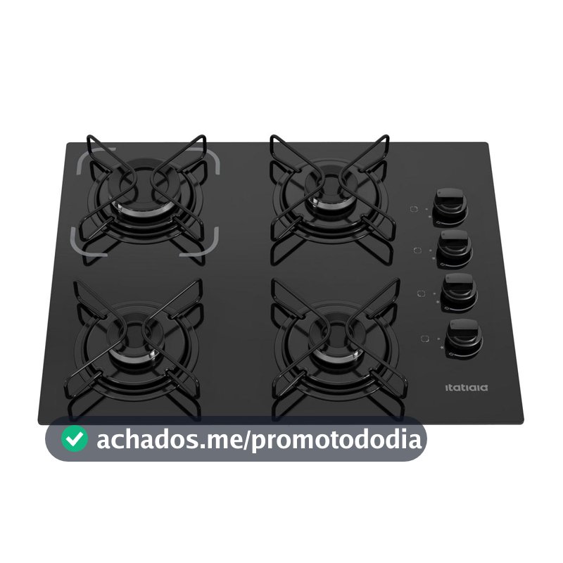 Cooktop Itatiaia Essencial 4 Bocas Vidro Preto Bivolt 3700000192