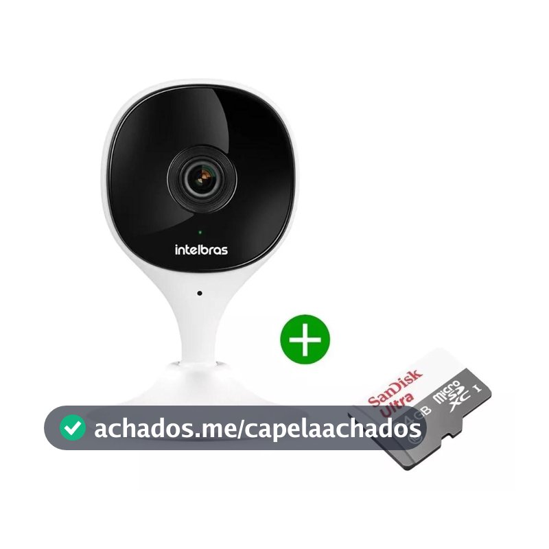 Câmera Wifi Imx Mibo Full Hd Intelbras Branca C/ Cartao 64gb