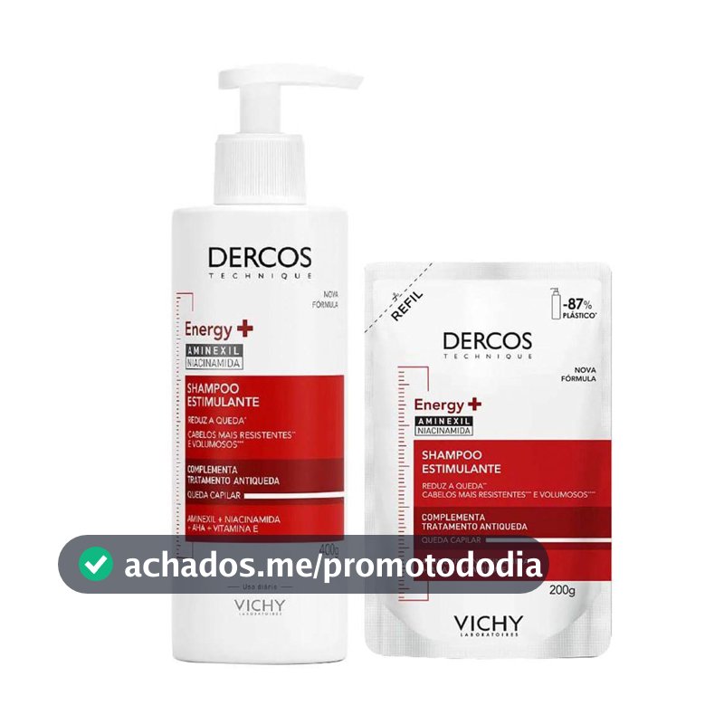 Vichy Dercos Energy+ Kit - Shampoo 400ml + Refil 200ml