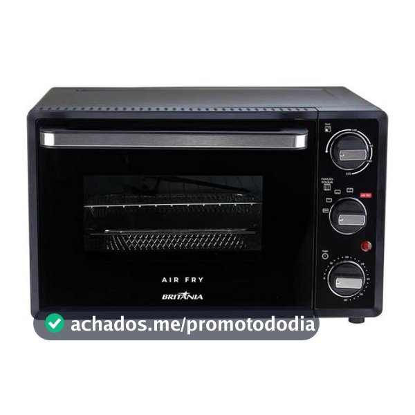 Forno Elétrico 2 em 1 Britânia, 25L, 1600W, Preto, 127V - BFE25P