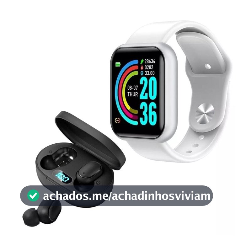 Relógio Smart Watch Inteligente D20 Masculino Feminino c/ Fone Sem fio Bluetooth