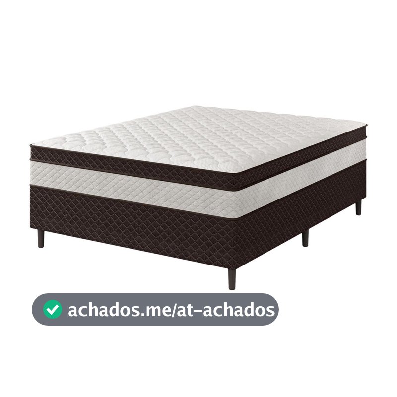 Cama Box Conjugada Casal Umaflex de Mola Ensacada 52x138x188cm Manu - Cama Box Casal - Magazine Axadinhos99