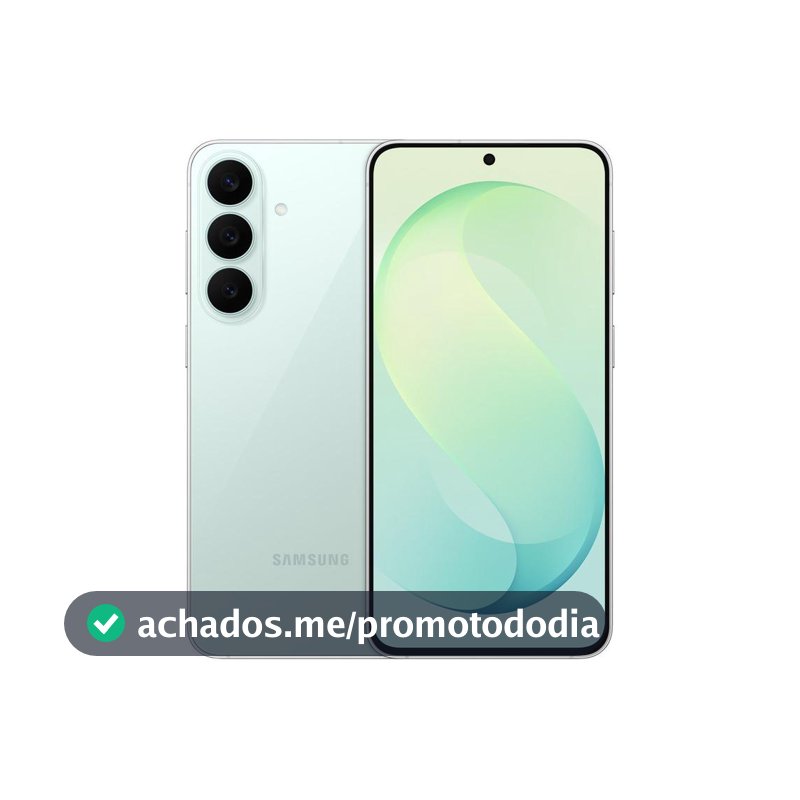 Smartphone Samsung Galaxy S26 FE 128GB 5G 8GB RAM Verde Pistache 6,7" Câm. Tripla + Selfie 12MP