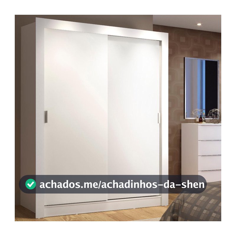 Guarda-Roupa Solteiro Madesa Denver 2 Portas de Correr
