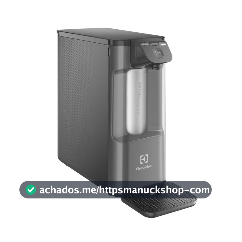 Purificador de Água Electrolux de Mesa Cinza Acqua Pure 4x Água Gelada e Natural PE12G