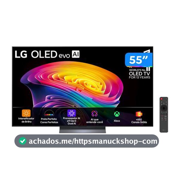 Smart TV 4K LG OLED 55" Polegadas Evo AI com Dolby Vision, Dolby Atmos e Google Cast - OLED55C6PSA - Smart Tv