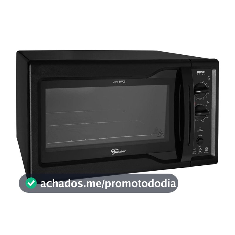 Forno elétrico de bancada fischer ate 320c pop grill 44l pt 220v