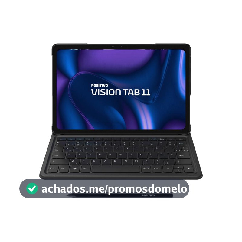 Tablet Positivo Vision Tab com Caneta e Capa com Teclado 4GB RAM 128GB 11" Android 16 UniSOC T606 Octa-Core Wi-Fi 4G
