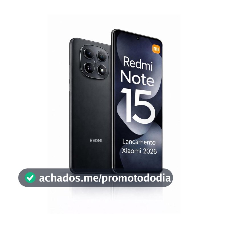 Xiaomi Redmi Note 15 256GB 8GB Câmera 108MP 20MP Tela 6.67 AMOLED 120Hz FHD Dual SIM Chip IP54 Dolby - Redmi Note 14