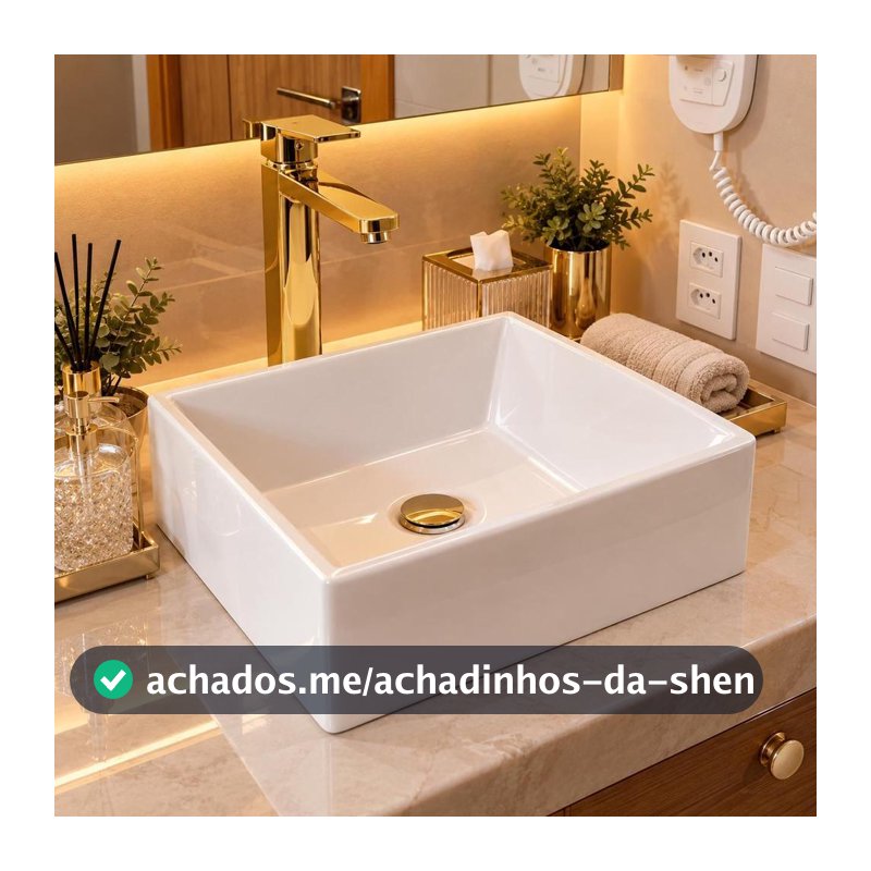 Cuba De Sobrepor Movelove Para Lavabo Ou Banheiro 30,5cm X 27cm Quadrada Esmeralda