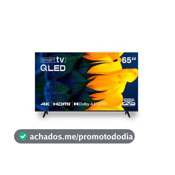 Smart TV HQ QLED 65 Polegadas 4K Dolby Audio Wi-Fi Bluetooth 3 HDMI 2 USB RJ45 Netflix HQ-QLED65SM