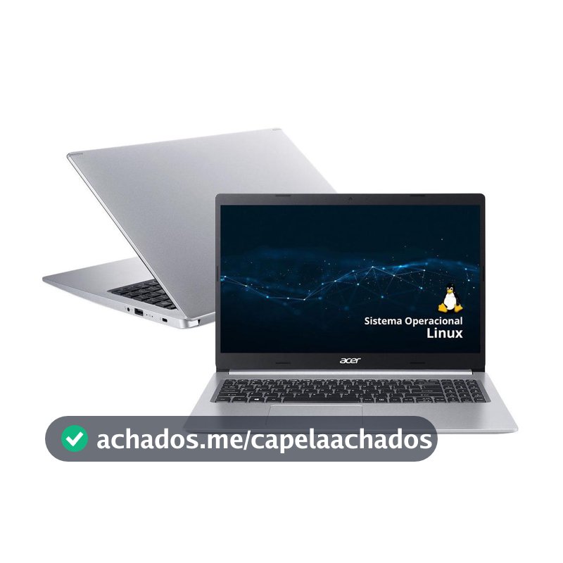 Notebook Acer Aspire 5 A515-45-R478 AMD Ryzen 5-5500U 16GB RAM 512GB SSD 15.6" FHD LED IPS 60Hz Linux Gutta