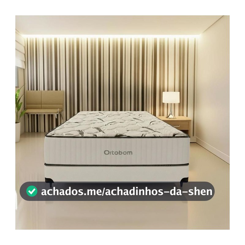 Cama Box e Colchão Highfoam Super King (193x203) - Ortobom