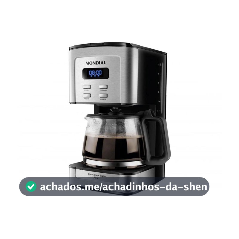 Cafeteira Elétrica Inox Jarra Digital Timer 32 Xícaras 110v - Mondial - Cafeteira Elétrica - Magazine Sacafarelli