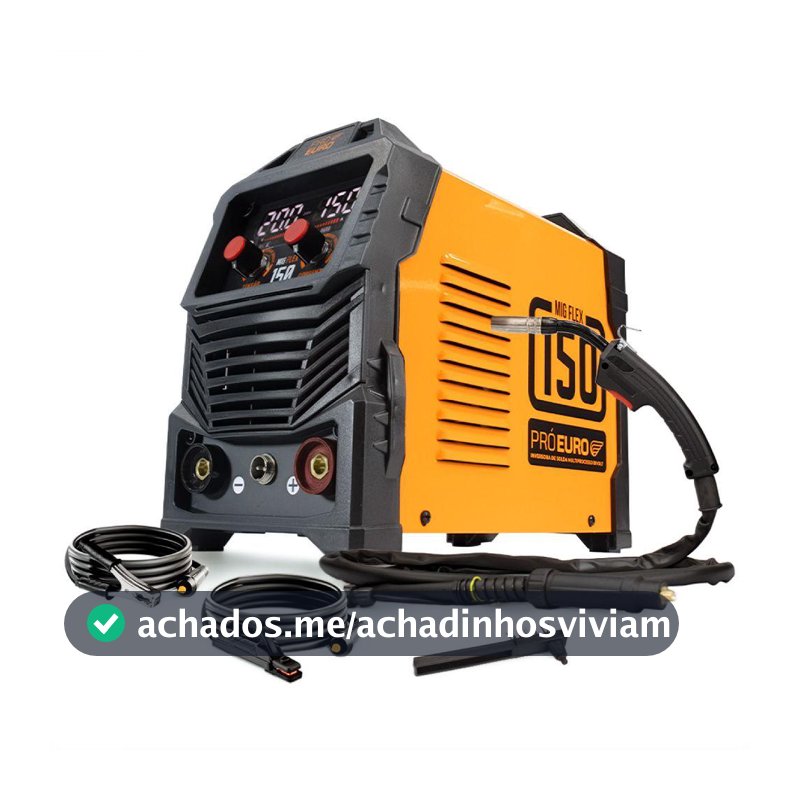 Máquina de Solda Multiprocesso MIG Flex 150a Pró Euro Bivolt MIG sem gás MMA TIG - Máquina de Solda - Magazine In_2936609