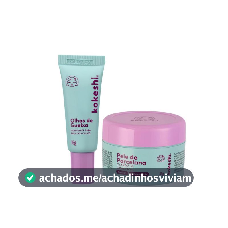 Kit Dupla Renovadores Faciais Kokeshi Pele Porcelana Olhos Gueixa