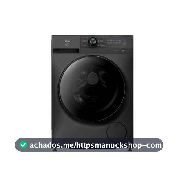 Lava e Seca Midea Slim 11kg HealthGuard Smart Inverter Água Fria e Quente Titanium MF201D110WBGK01