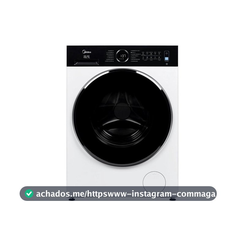 Lava e Seca Midea 11,5kg MF205D115WB/WK-01 Inverter Água Quente e Fria Branca