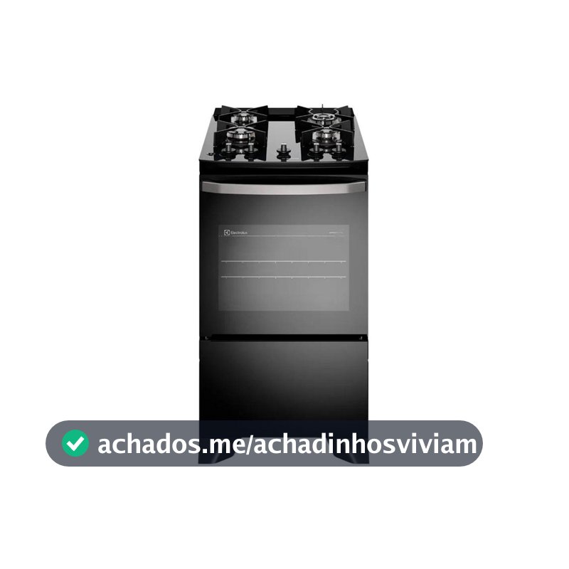 Fogão 4 bocas Electrolux Preto Efficient Mesa Vidro, Tripla Chama e PerfectCook (FE4GB) - Fogão 4 Bocas