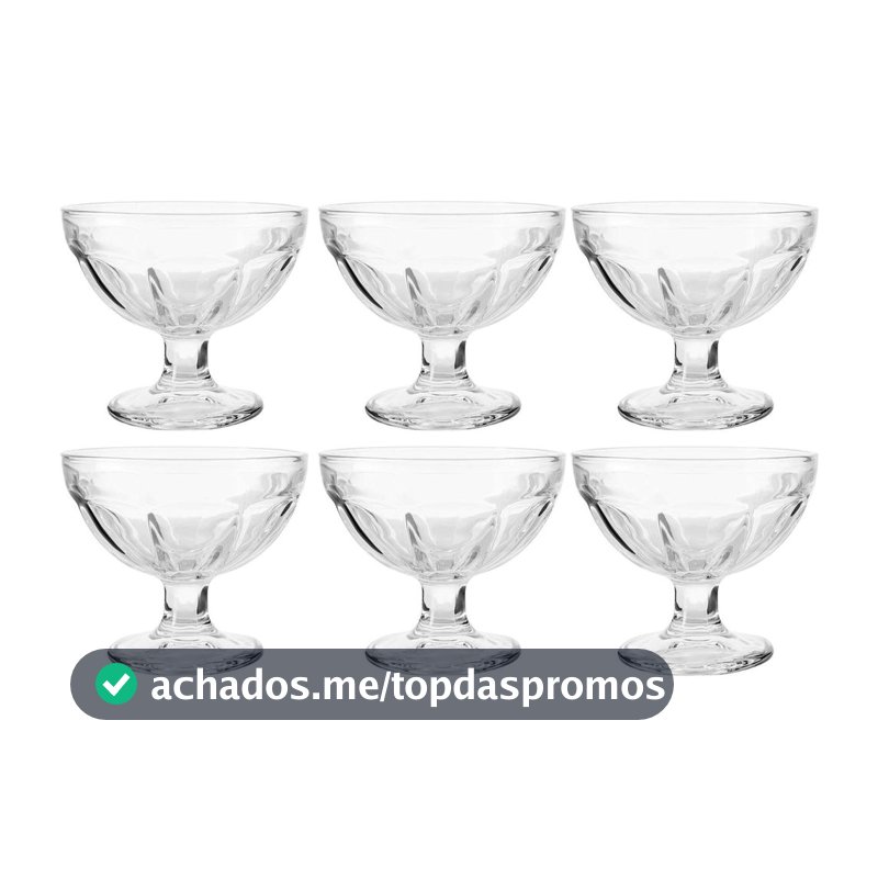 Jogo de Taças  de Sobremesa de Vidro 160ml