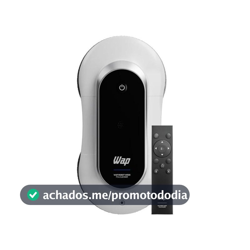 Robô de Limpeza WAP Robot W500 Policleaner 72W Bivolt Limpeza Automática Vidros e Janelas Controle Remoto