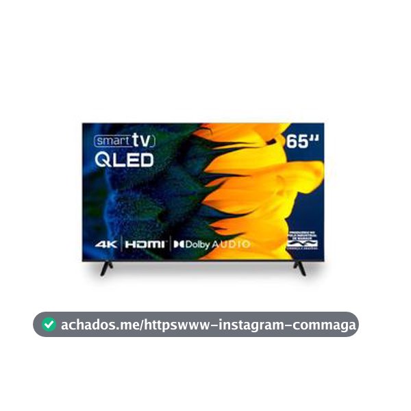 Smart TV HQ QLED 65 Polegadas 4K Dolby Audio Wi-Fi Bluetooth 3 HDMI 2 USB RJ45 Netflix HQ-QLED65SM - Smart Tv
