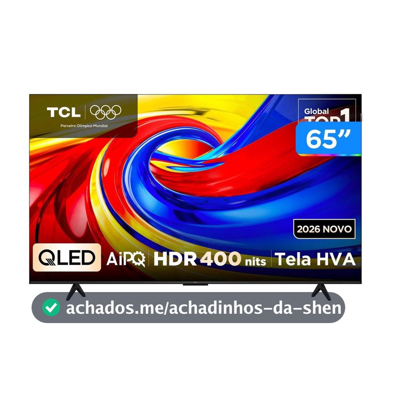 Smart TV 65" TCL 4K UHD QLED 65P7L Google TV 2026
