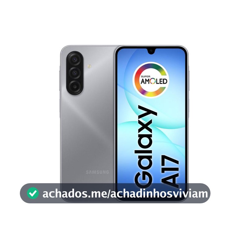 Celular Samsung Galaxy A17 256GB 8GB RAM Cinza 6,7" Câm. Tripla + Selfie 13MP