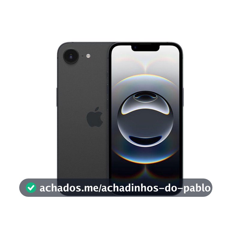 Apple iPhone 16e 128GB Preto 6,1" 48MP iOS 5G