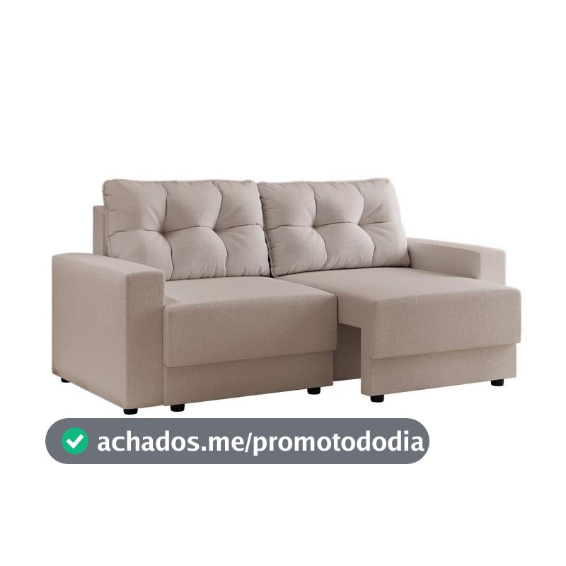 Sofá 3 Lugares Retrátil Lubeck Linho Cru