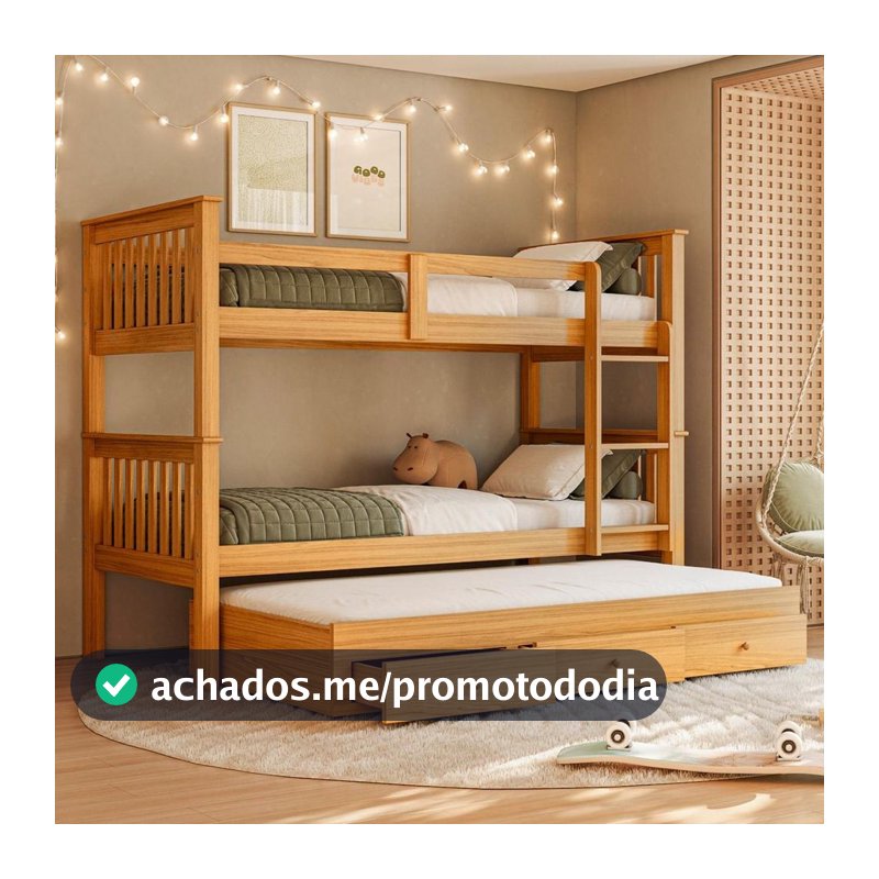 Treliche Solteiro Madeira Maciça Reforçada Cama Aux Gavetas