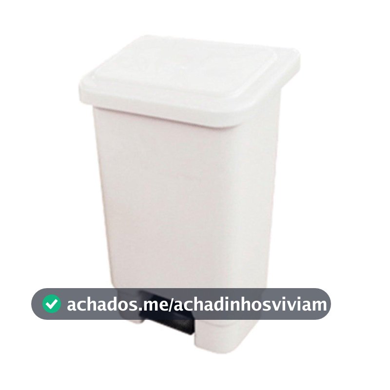 Lixeira Branca 50 Litros com Pedal Cesto Lixo Banheiros Escritórios Cozinhas Lar Plástico - LAR PLASTICOS - Lixeira e Cesto de Lixo