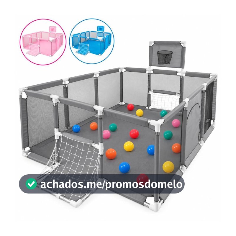 Cercadinho Bebê Chiqueirinho Infantil Grande Menino Menina Tela Transparente Fácil de Montar - ATENTU - Ninho Redutor - Magazine Sacafarelli