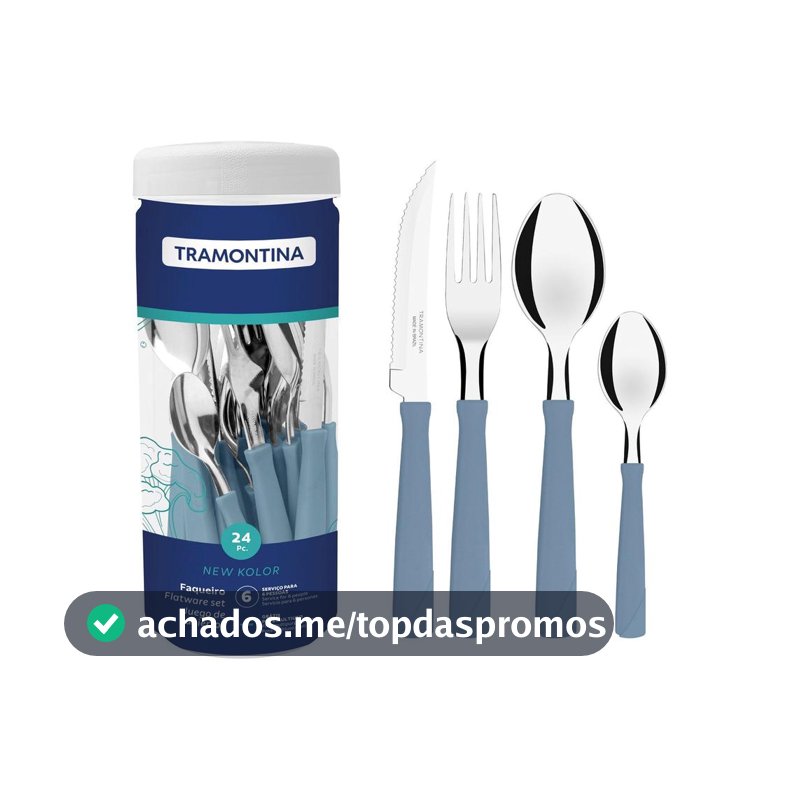 Faqueiro Tramontina Inox 24 Peças New Kolor