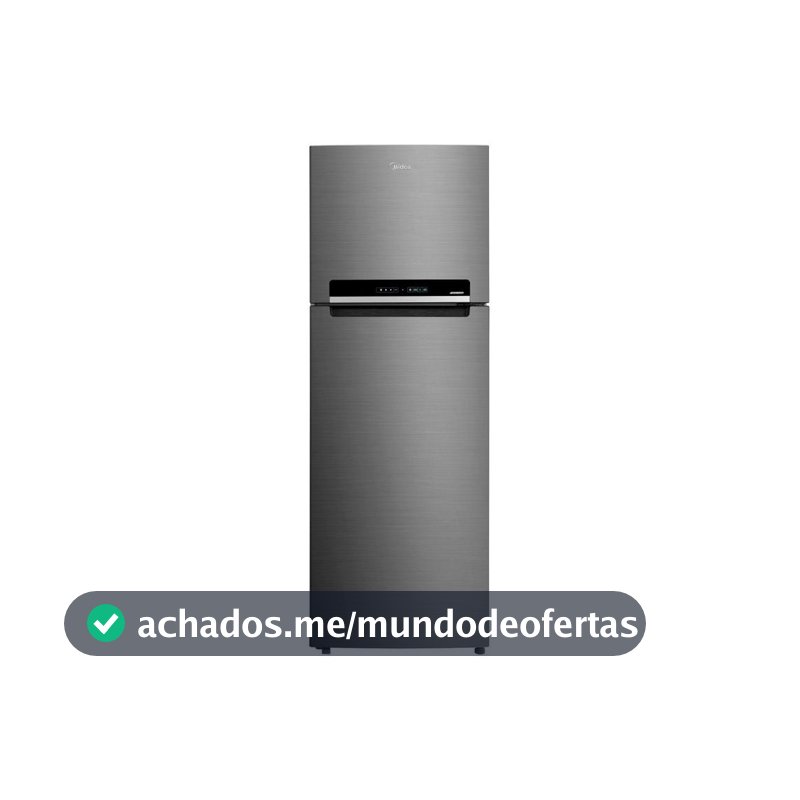 Geladeira/Refrigerador Midea Frost Free Duplex Inox 394L MDRT533EVD462